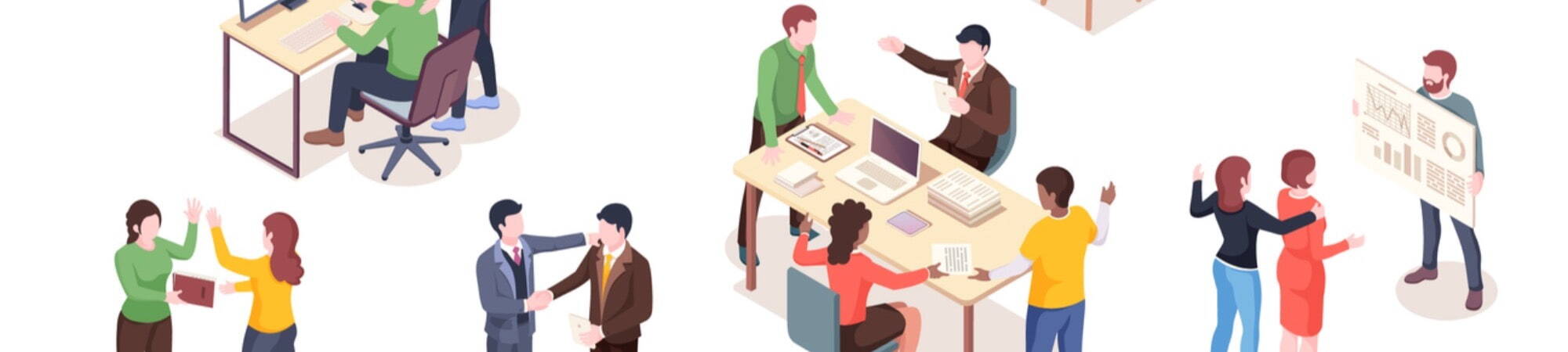 people working in an office creation content marketing
