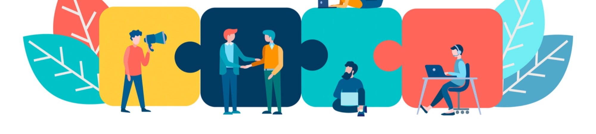 Illustration of people working in business development jobs Brighton recruitment 