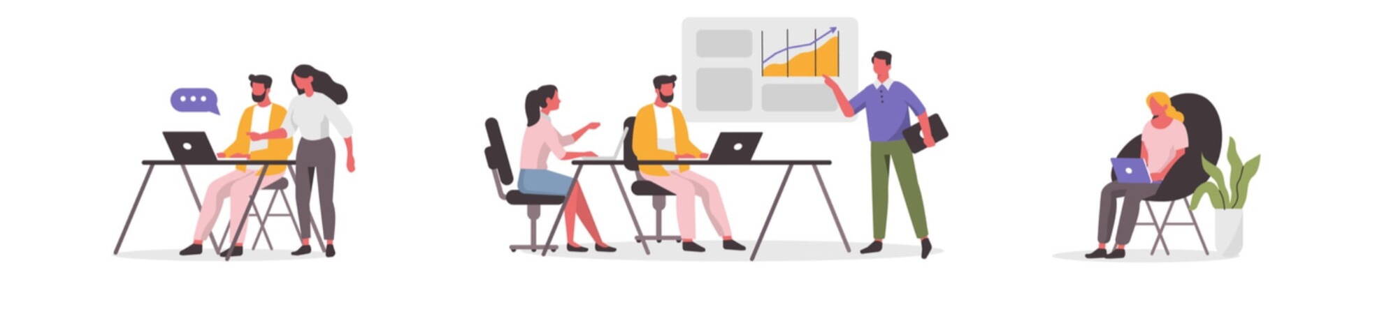 Content and SEO graphics Illustration of broadcast news